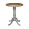 International Concepts Round 30 in Rd Ped Gathering Ht Table, 2 X-Back Counter Ht Stools, Hickory/Stone, 30 in W, 30 in L K41-30RT-6B-S6132-2 - alternate 4